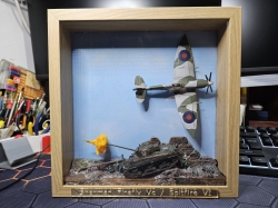 WWII winter close encounters diorama box frame gift